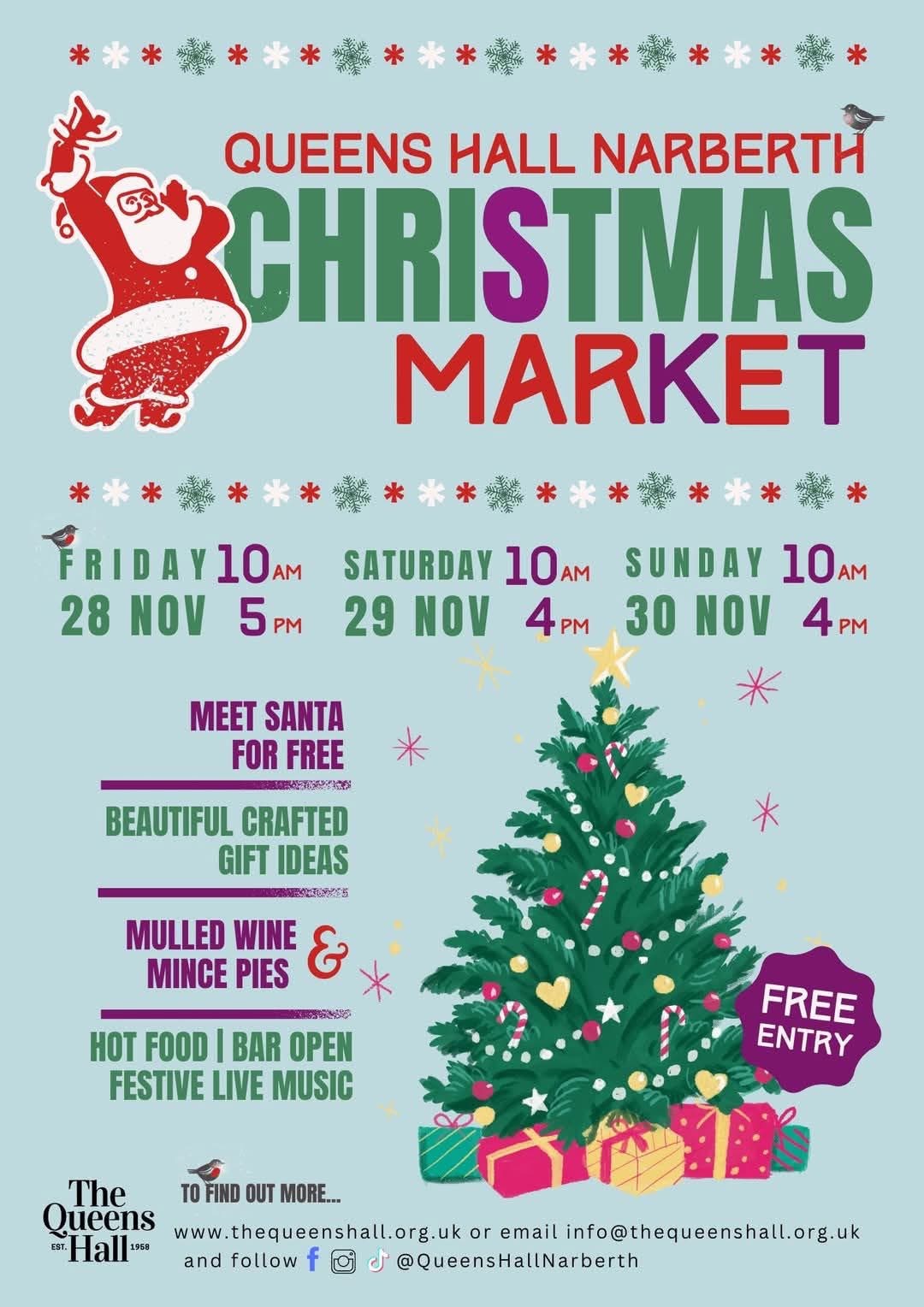 Christmas Market, Queens Hall, Narberth, Friday November 10th to Sunday November 30th