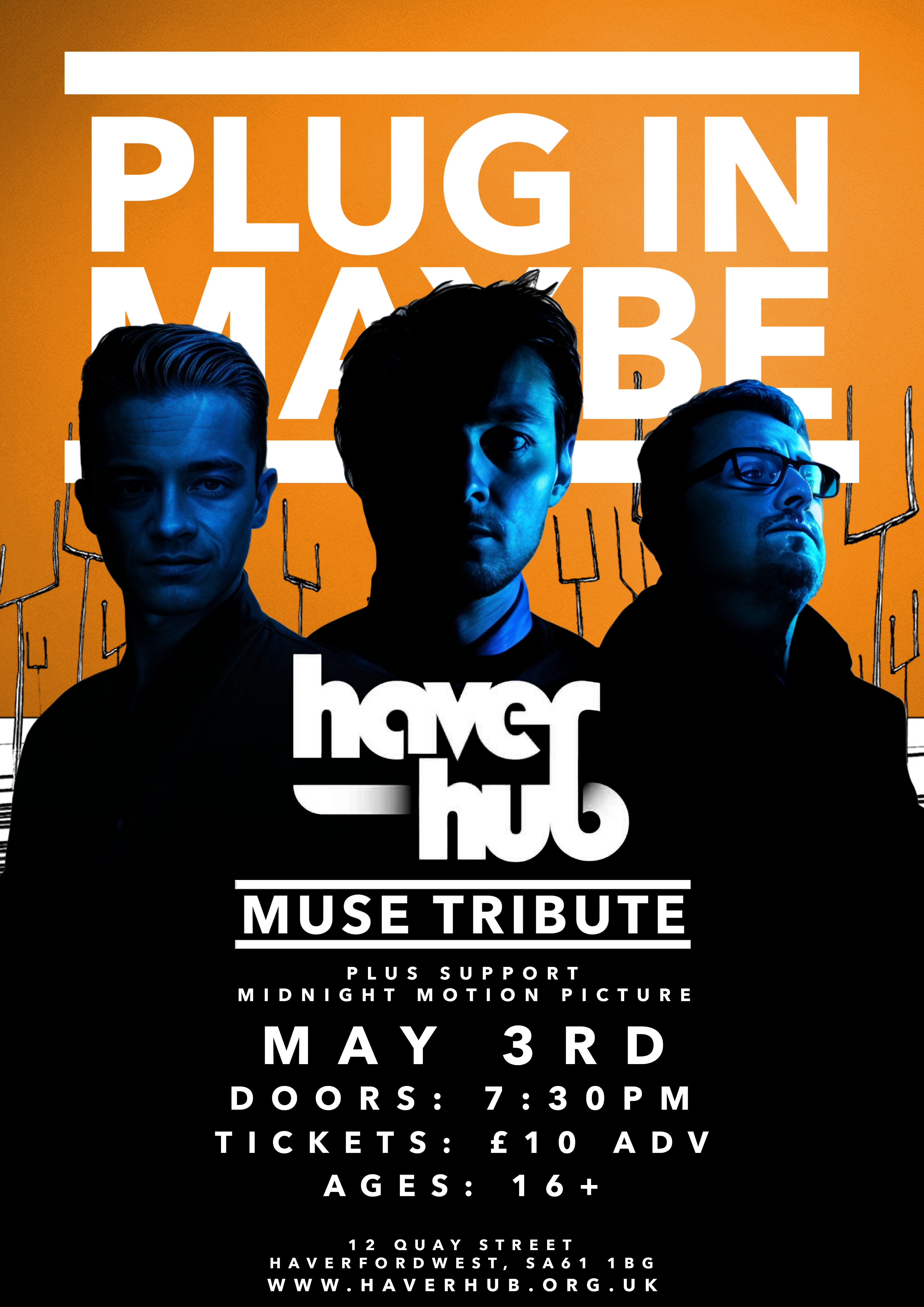 Muse Tribute, Haverhub, Haverfordwest, Saturday May 3rd, 7.30pm