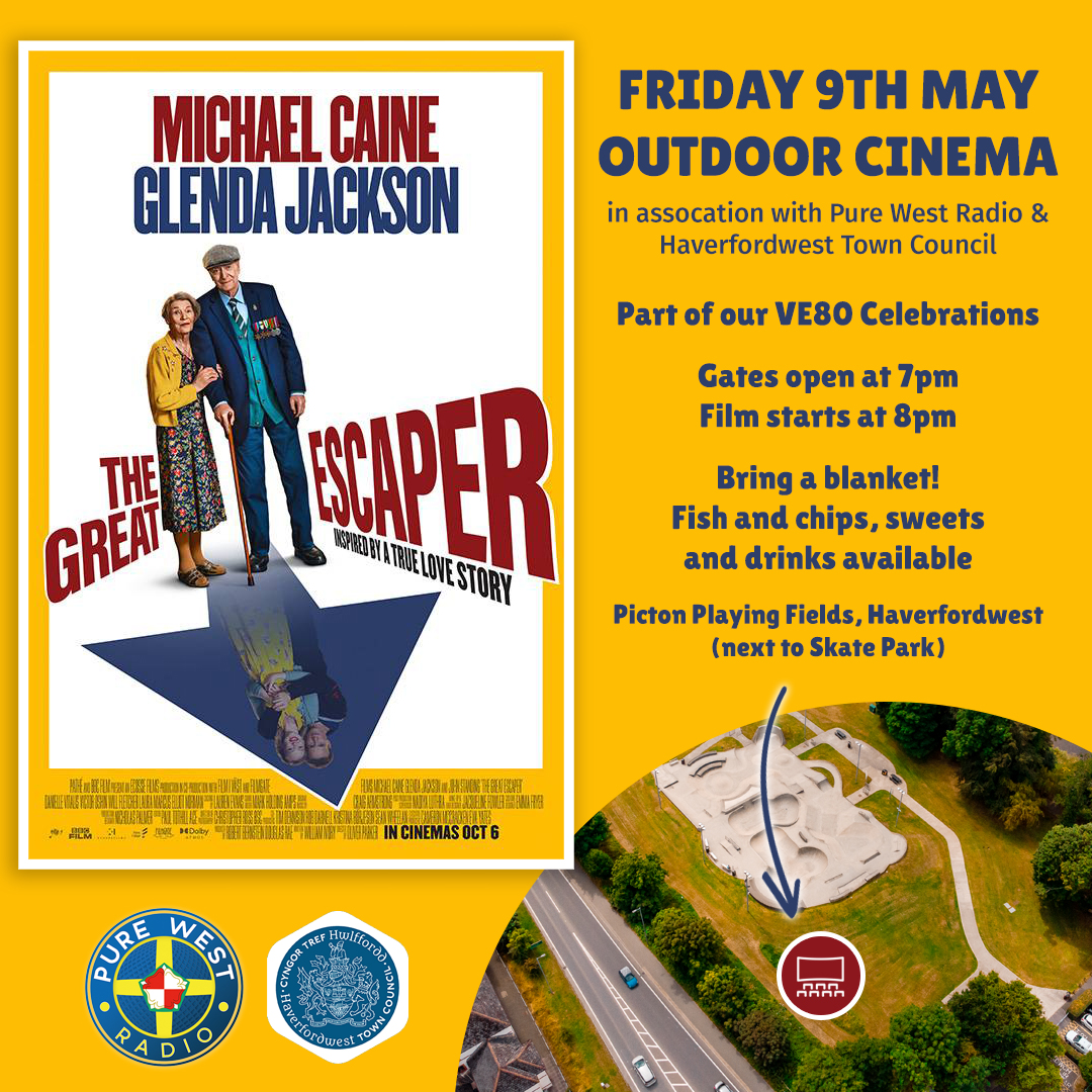 The Great Escaper, Picton Playing Fields, Friday 9th May, Gates open at 7pm, film starts at 8pm