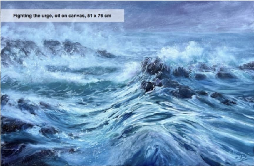 Sarah Jane Brown’s dramatic wave painting to feature in new exhibition at West Wales Arts Centre, Saturday 17th May to Saturday 31st May 2nd Exhibition: Saturday 16th August to Saturday 6th September Gallery Open: 10 am - 5 pm Monday to Saturday, closed Sundays