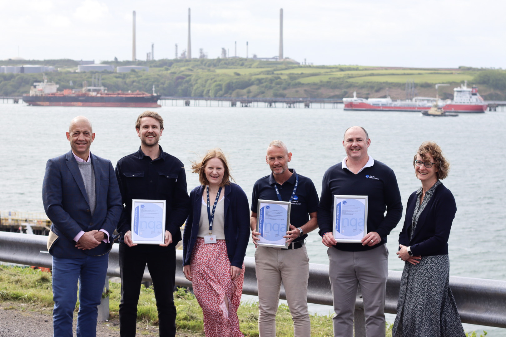 port-of-milford-haven-staff-l-r-tom-sawyer-ceo-jack-o-shea-environmental-assistant-ria-jones-governance-risk-and-compliance-manager-niall-yeomans-head-of-health-safety.jpg